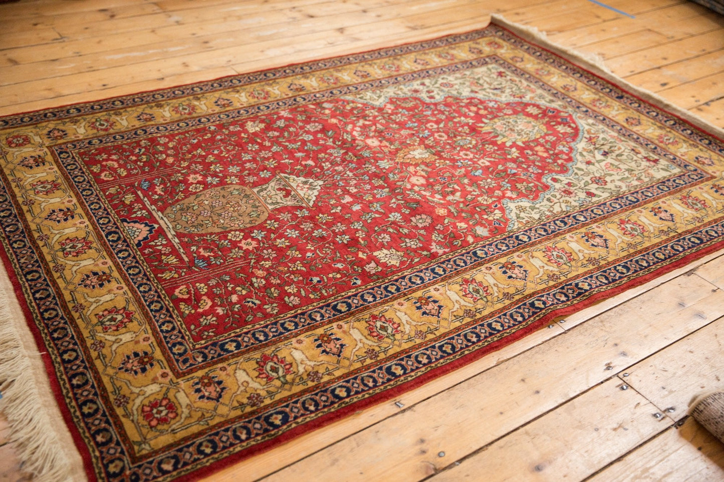 4.5x6.5 Vintage Romanian Hereke Design Rug
