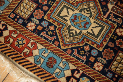 3.5x5.5 Vintage Romanian Akstafa Design Rug