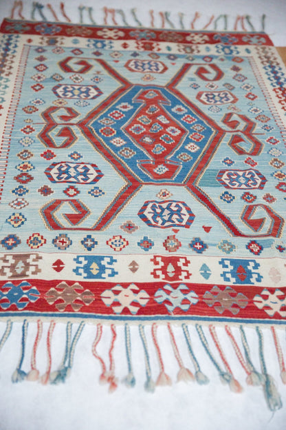 3.5x5.5 Vintage Fine Turkish Kilim Rug