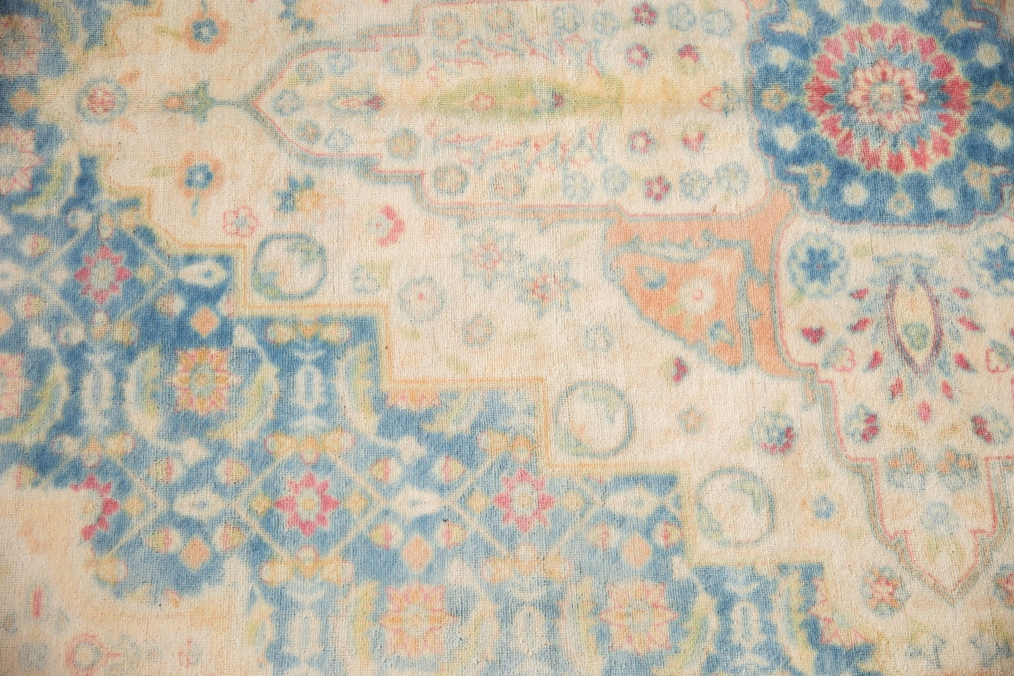 10x14 Vintage Distressed Bulgarian Herati Design Carpet