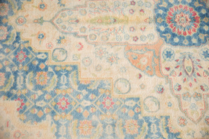 10x14 Vintage Distressed Bulgarian Herati Design Carpet