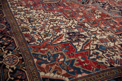 11.5x12.5 Vintage Heriz Square Carpet