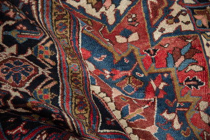 11.5x12.5 Vintage Heriz Square Carpet