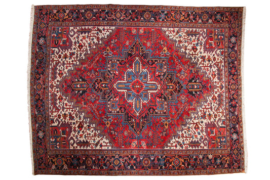 9.5x11.5 Vintage Heriz Carpet