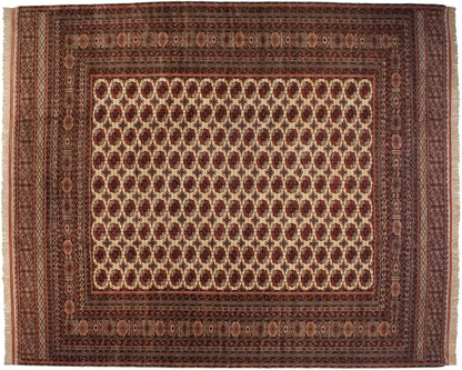 14.5x16.5 Vintage Fine Pakistani Bokhara Design Carpet
