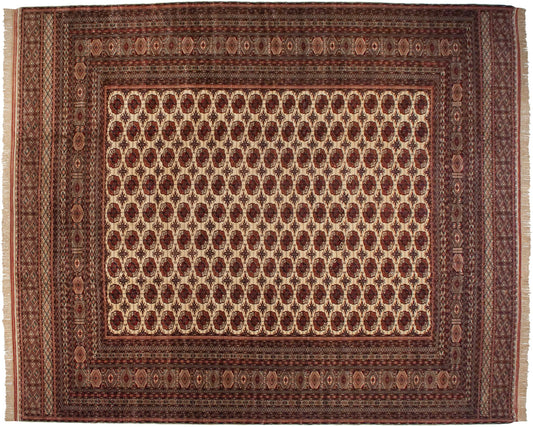14.5x16.5 Vintage Fine Pakistani Bokhara Design Carpet