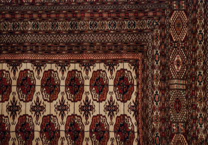 14.5x16.5 Vintage Fine Pakistani Bokhara Design Carpet