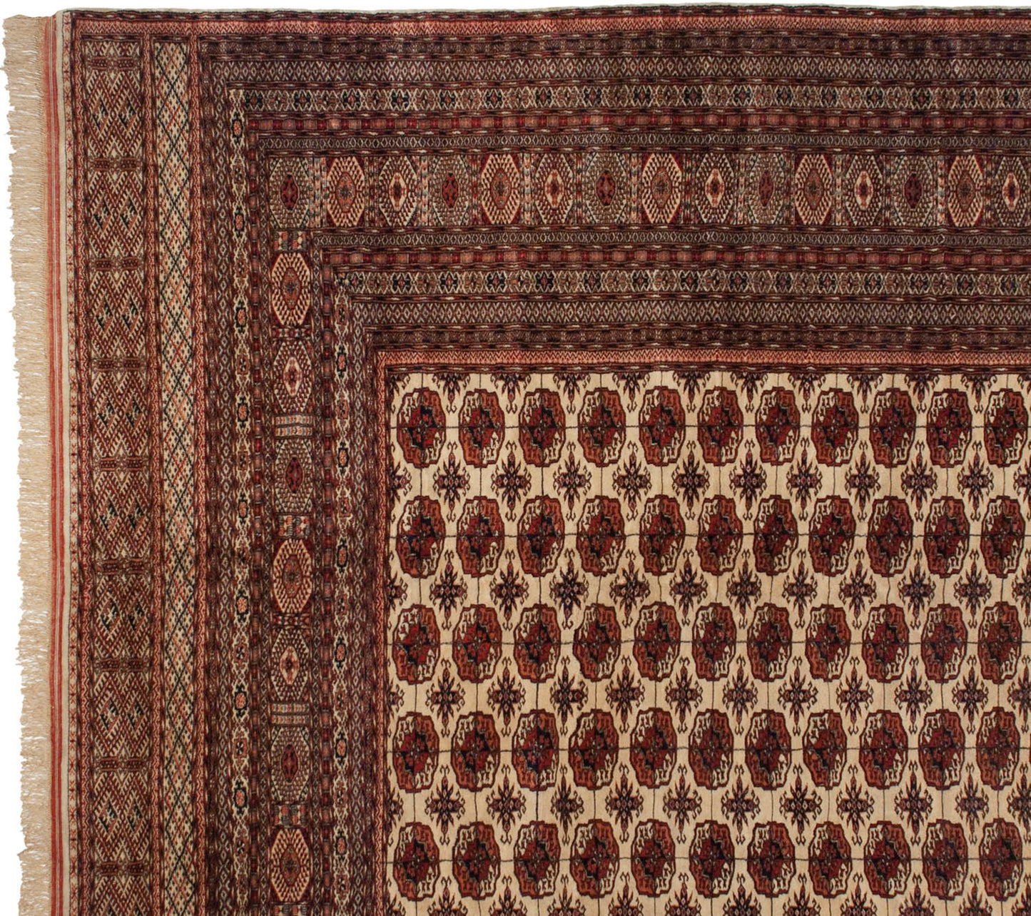 14.5x16.5 Vintage Fine Pakistani Bokhara Design Carpet