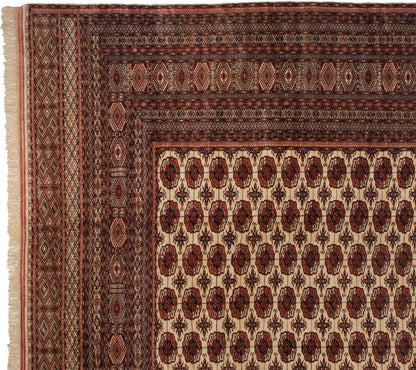 14.5x16.5 Vintage Fine Pakistani Bokhara Design Carpet