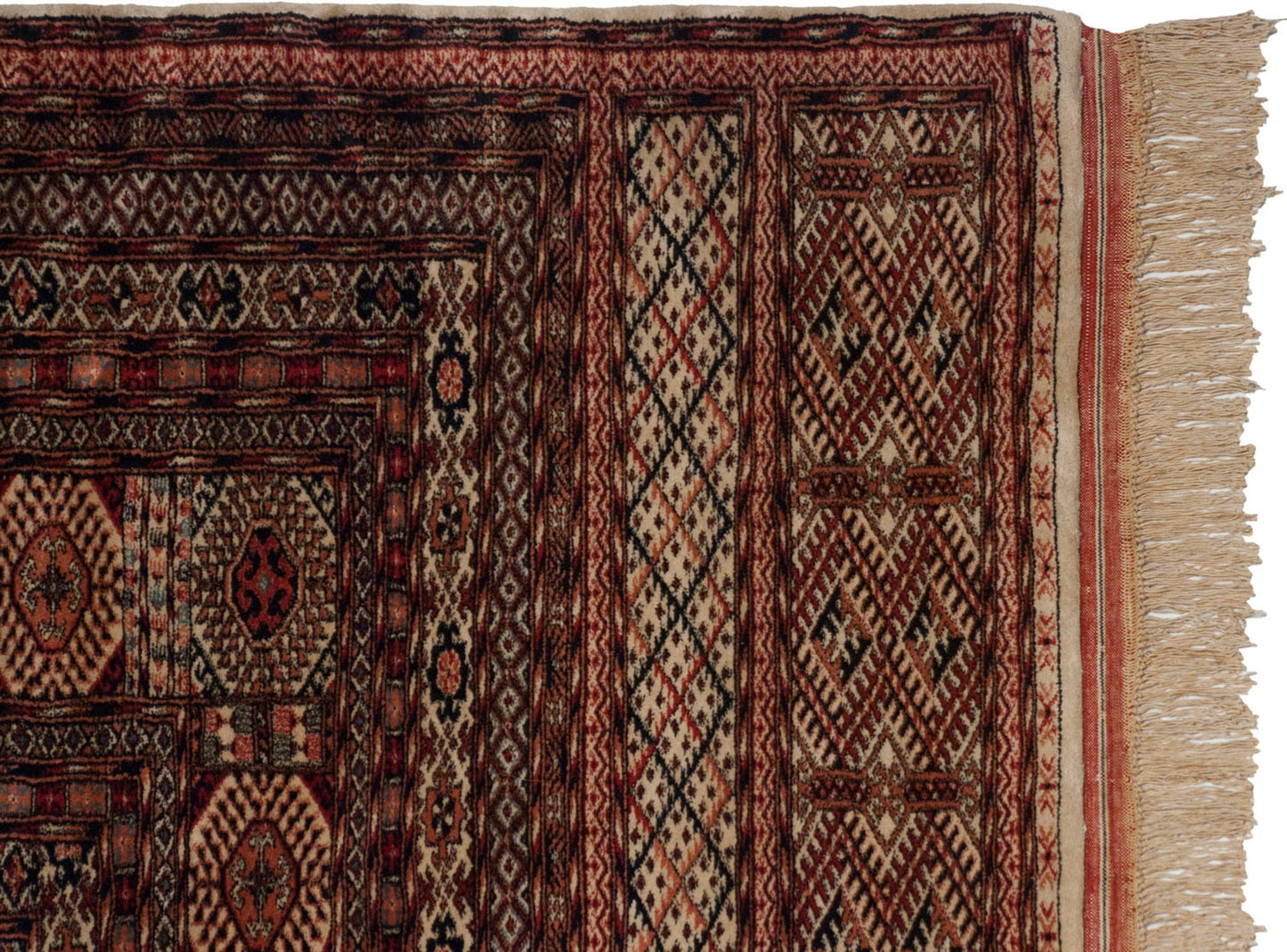 14.5x16.5 Vintage Fine Pakistani Bokhara Design Carpet