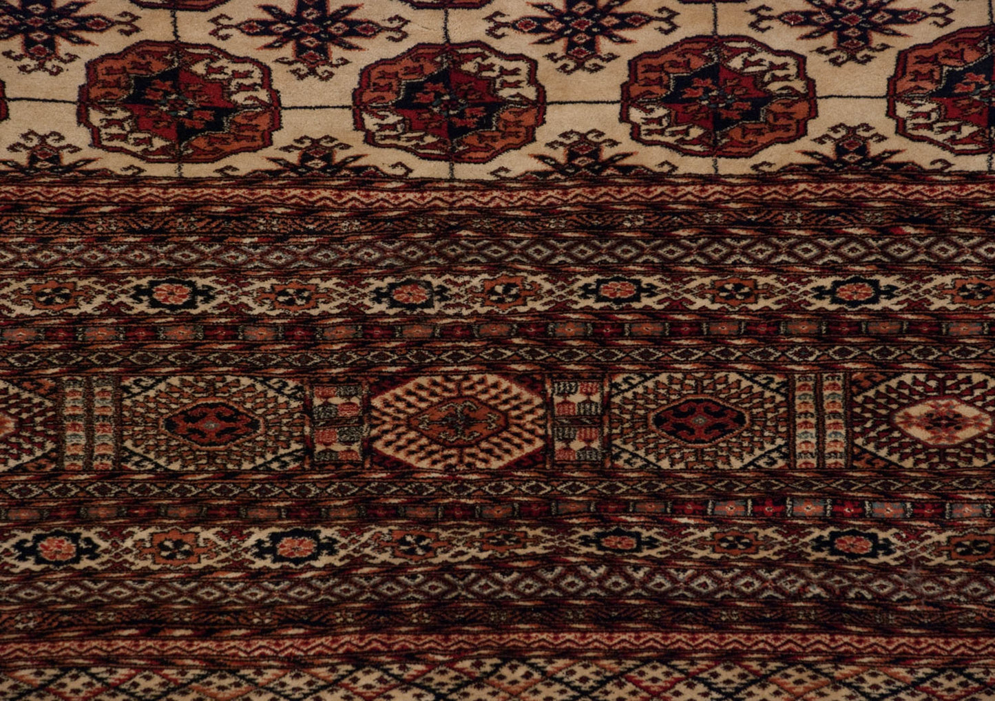 14.5x16.5 Vintage Fine Pakistani Bokhara Design Carpet