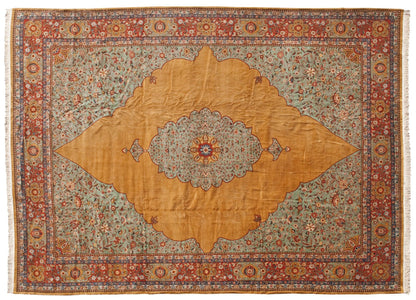 16x22 Vintage Tabriz Design Carpet