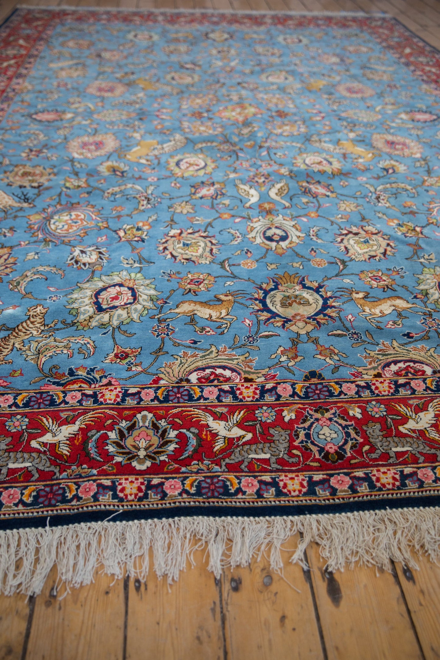8.5x13 Vintage Qom Carpet