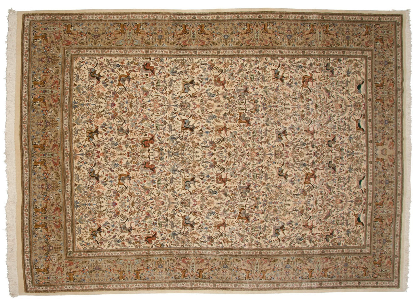 11x15 Vintage Tabriz Carpet
