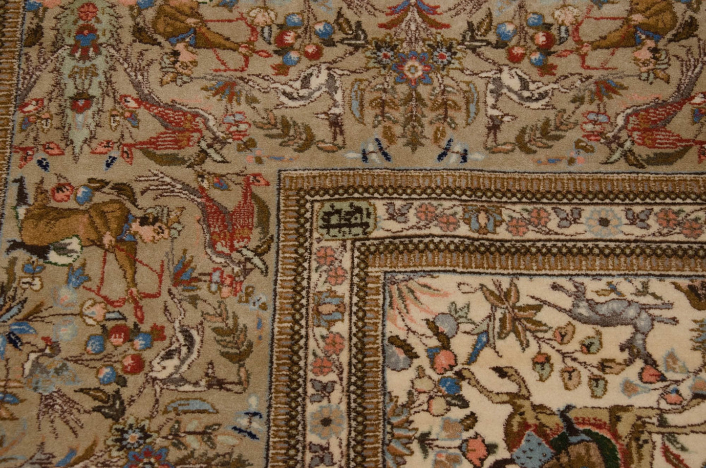 11x15 Vintage Tabriz Carpet
