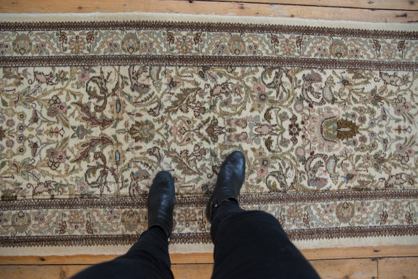 3x14 Vintage Tabriz Rug Runner