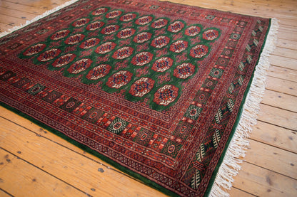 6x6.5 Vintage Fine Pakistani Bokhara Design Square Carpet