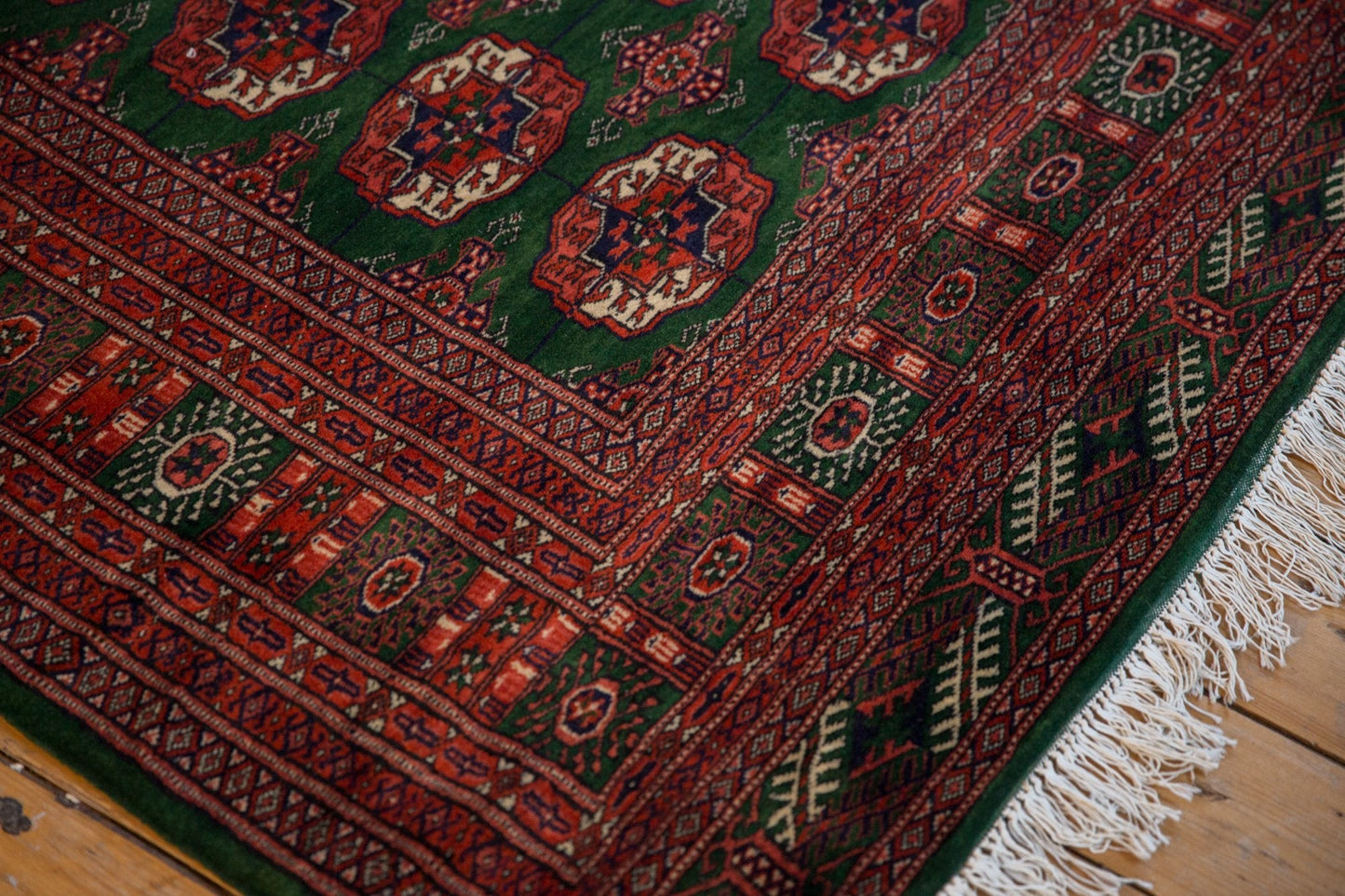 6x6.5 Vintage Fine Pakistani Bokhara Design Square Carpet
