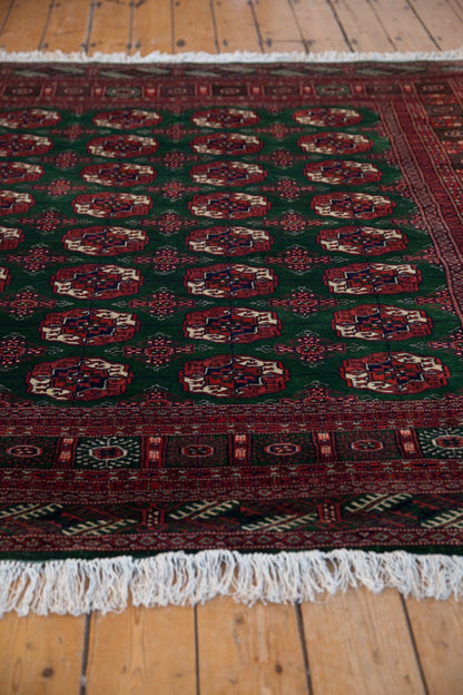 6x6.5 Vintage Fine Pakistani Bokhara Design Square Carpet