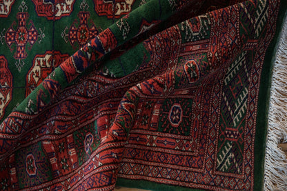 6x6.5 Vintage Fine Pakistani Bokhara Design Square Carpet