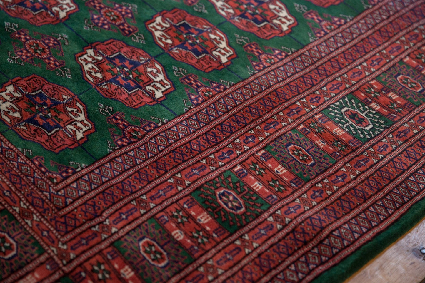 6x6.5 Vintage Fine Pakistani Bokhara Design Square Carpet