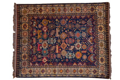 5.5x6.5 Vintage Indian Shiraz Design Carpet