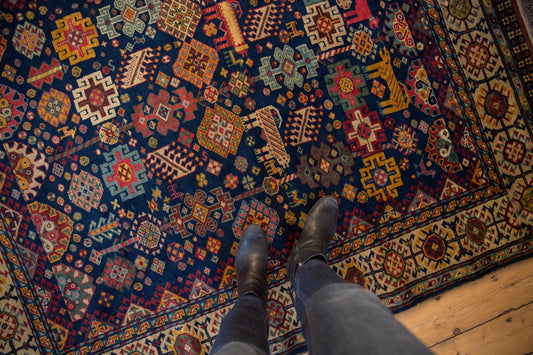 5.5x6.5 Vintage Indian Shiraz Design Carpet