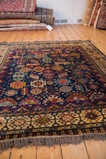 5.5x6.5 Vintage Indian Shiraz Design Carpet