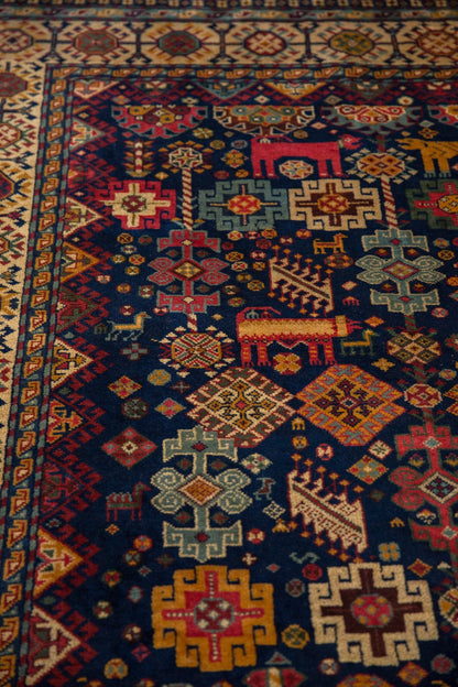 5.5x6.5 Vintage Indian Shiraz Design Carpet