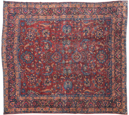 11.5x13.5 Vintage Laristan Carpet