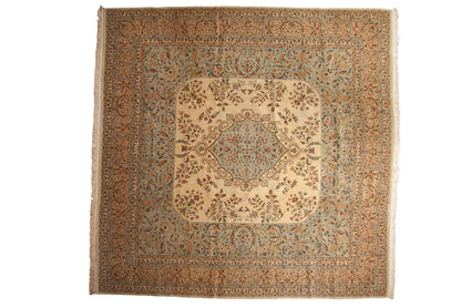 12x12 Vintage Bulgarian Kerman Design Square Carpet
