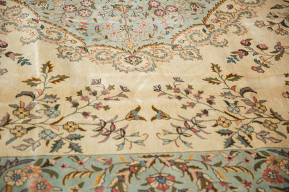 12x12 Vintage Bulgarian Kerman Design Square Carpet