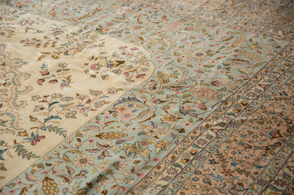 12x12 Vintage Bulgarian Kerman Design Square Carpet