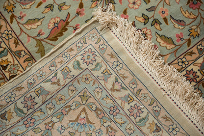 12x12 Vintage Bulgarian Kerman Design Square Carpet