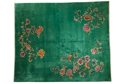 8x9.5 Vintage Nichols Art Deco Carpet