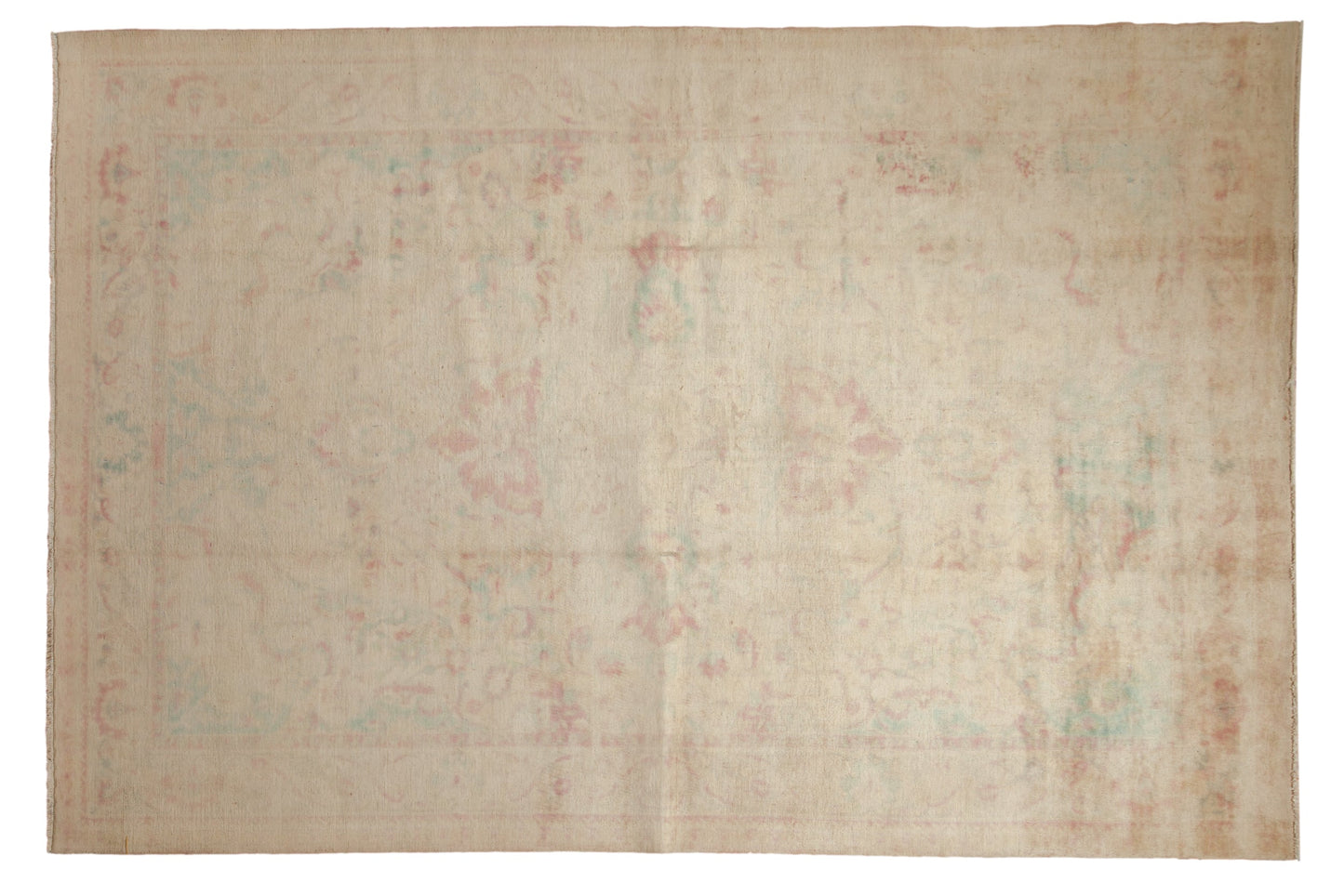 6x9 Vintage Distressed Bulgarian Polonaise Design Carpet