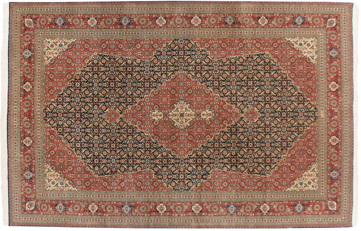 12x18 Vintage Bulgarian Tabriz Design Carpet