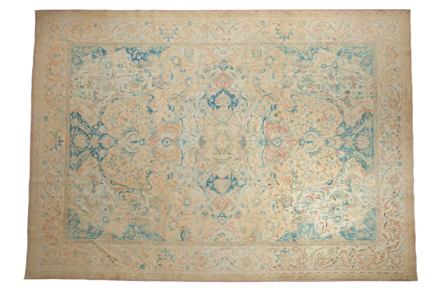 10x14 Vintage Distressed Bulgarian Polonaise Design Carpet