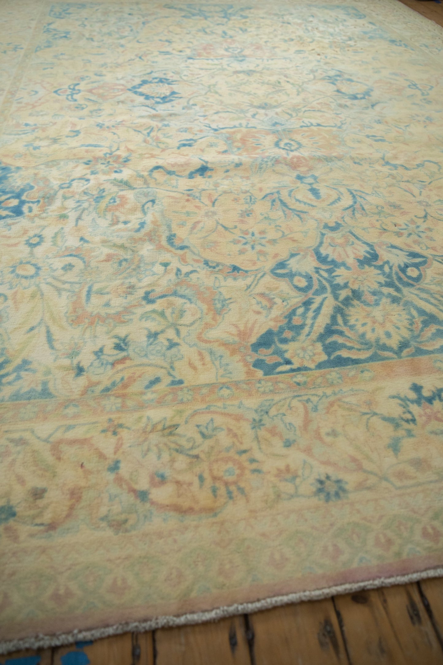 10x14 Vintage Distressed Bulgarian Polonaise Design Carpet