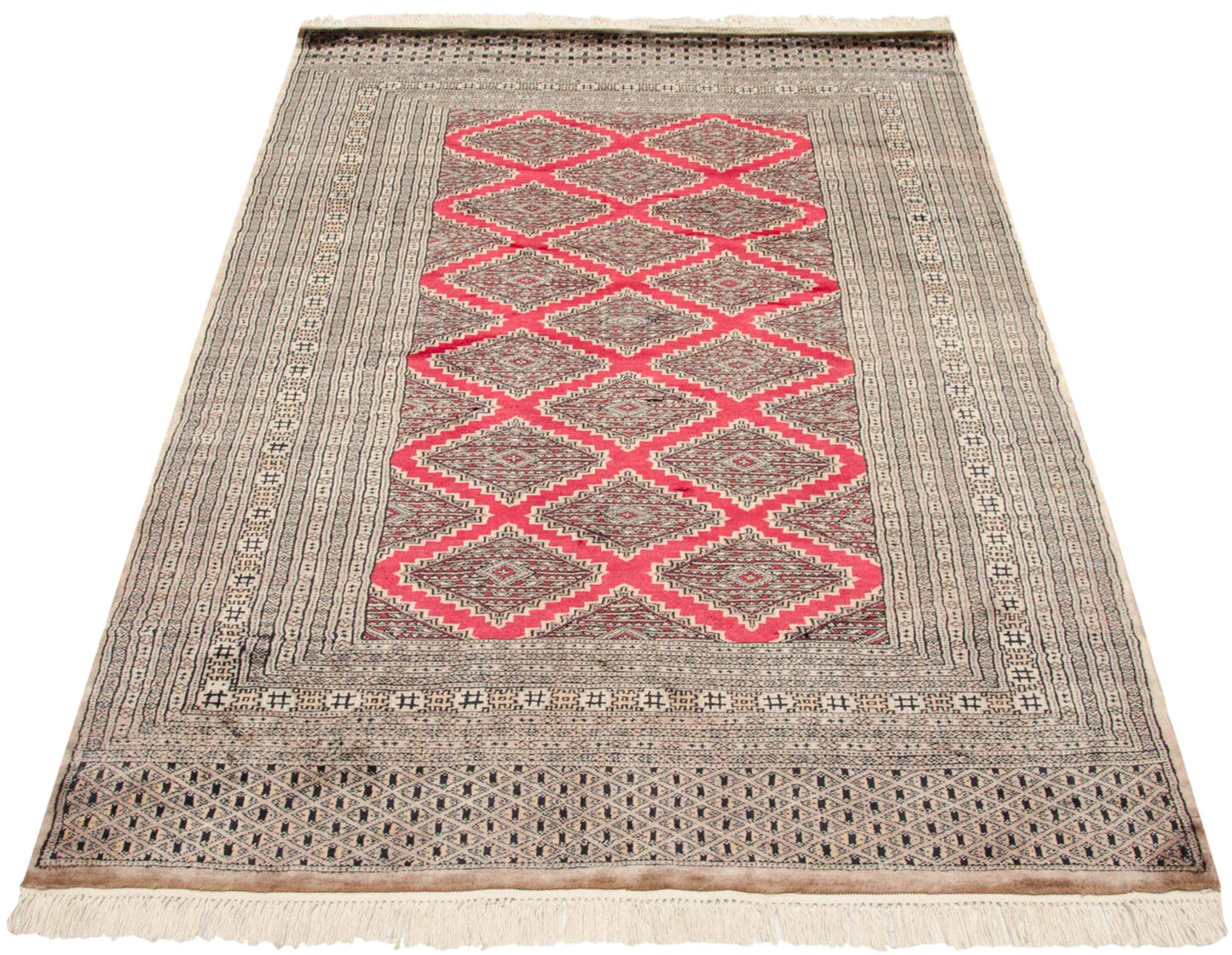 4x6 Vintage Fine Pakistani Turkmen Design Rug