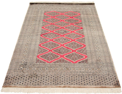4x6 Vintage Fine Pakistani Turkmen Design Rug