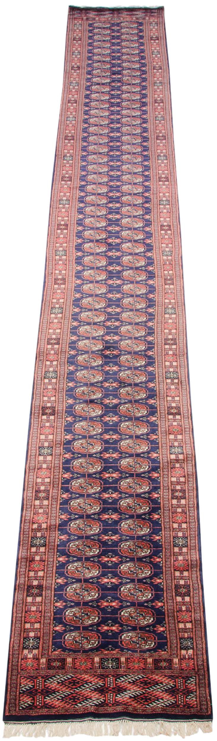 2.5x19.5 Vintage Fine Bokhara Rug Runner