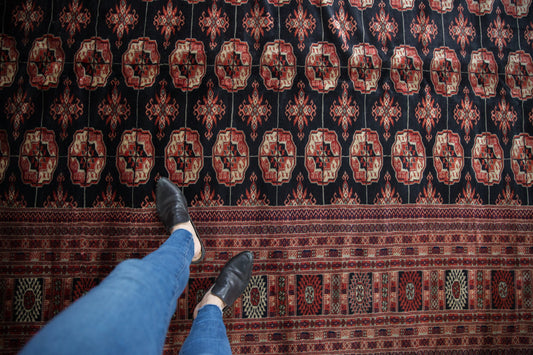 10x14 Vintage Fine Bokhara Carpet