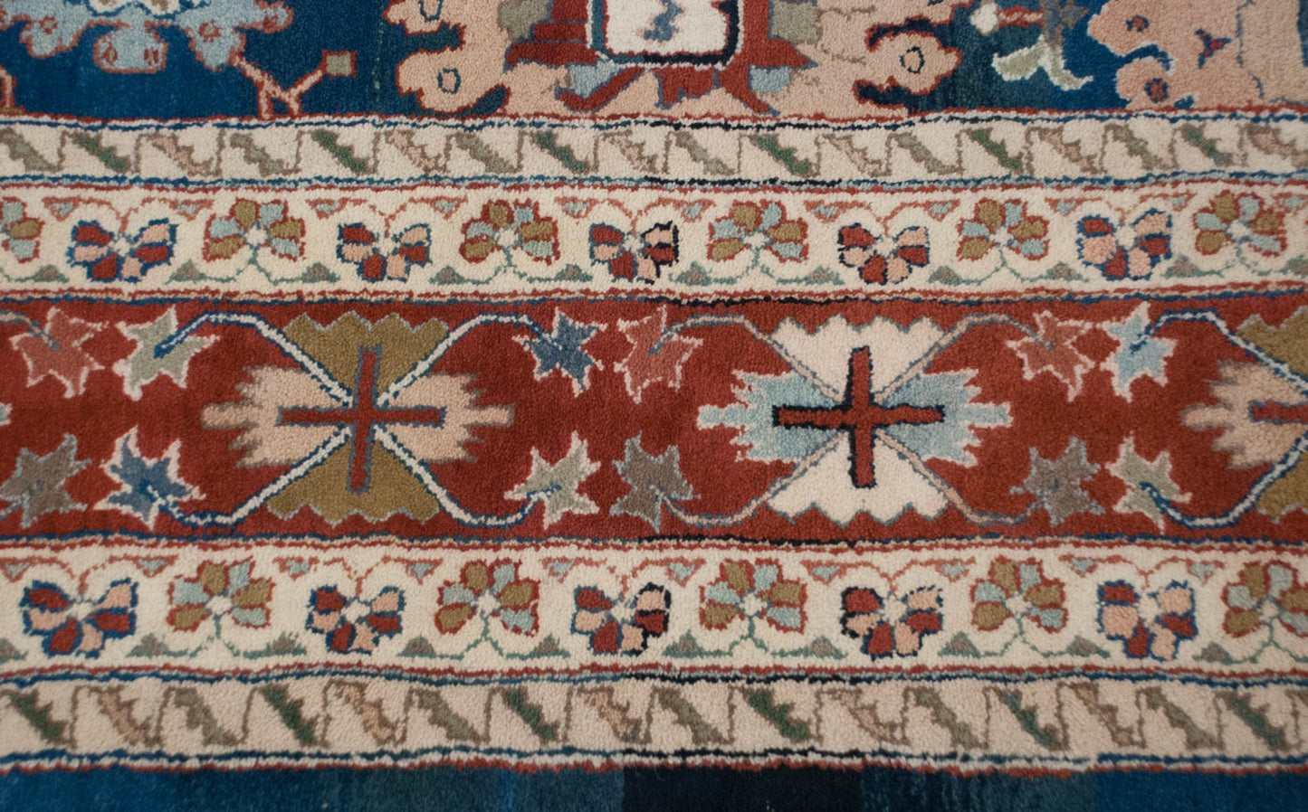 10x13.5 Vintage Indian Sultanabad Design Carpet