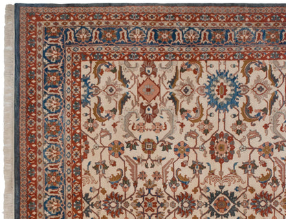 10x14 Vintage Indian Sultanabad Design Carpet