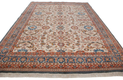 10x14 Vintage Indian Sultanabad Design Carpet