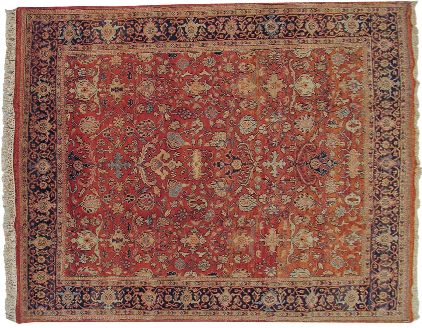 8x10 Vintage Indian Mahal Design Carpet