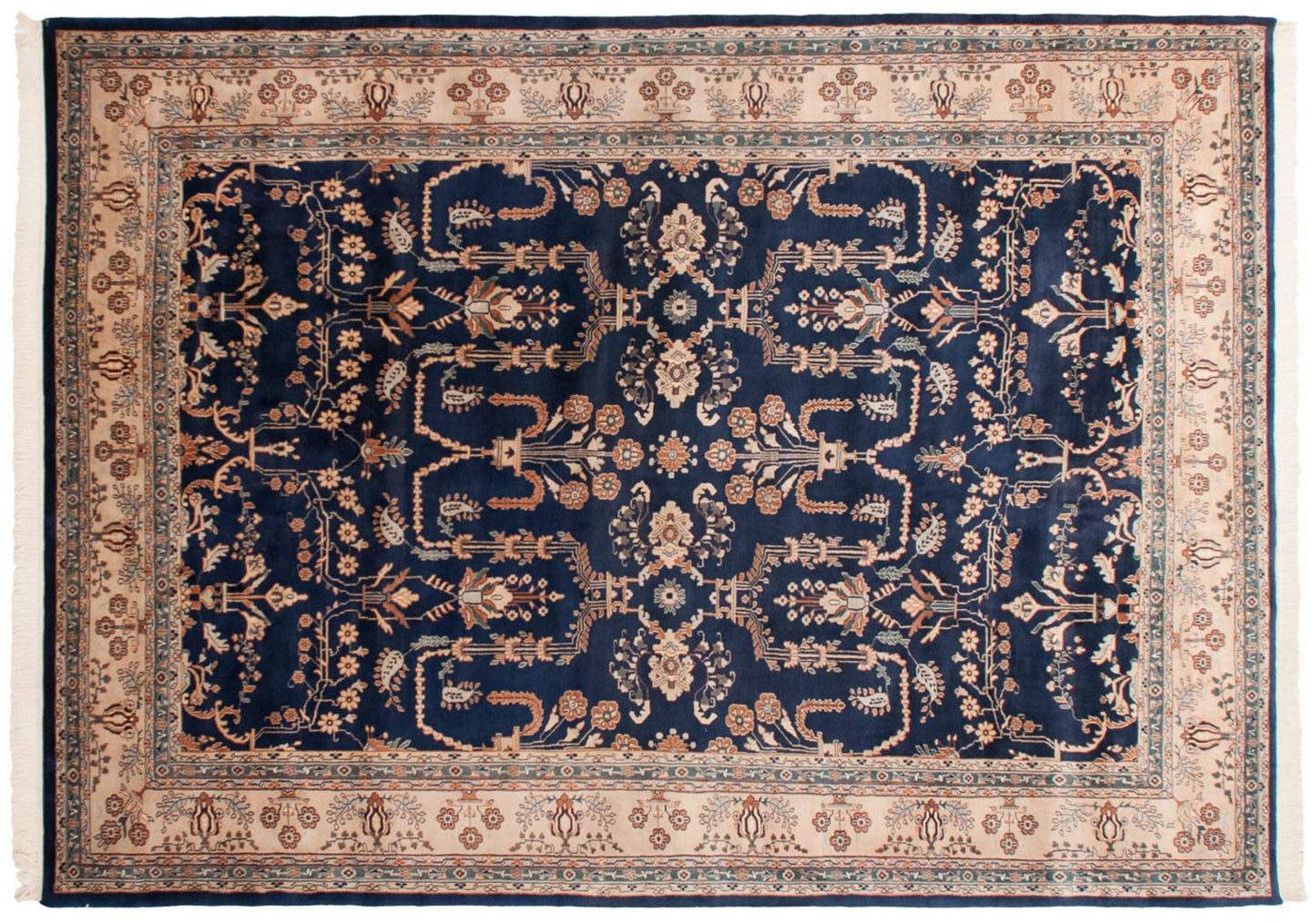 10x14 Vintage Indian Mohajeran Sarouk Design Carpet