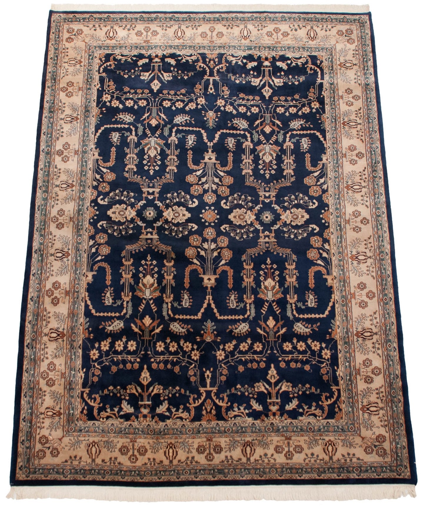 10x14 Vintage Indian Mohajeran Sarouk Design Carpet