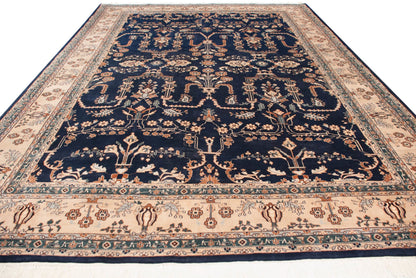 10x14 Vintage Indian Mohajeran Sarouk Design Carpet